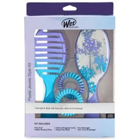 Wet Brush Pro Detangler Pastel Jewel Style Kit